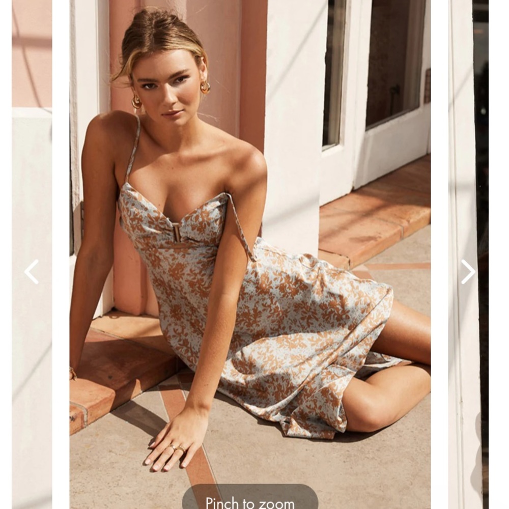 Selfie Leslie Mocha Blue Midi Dress